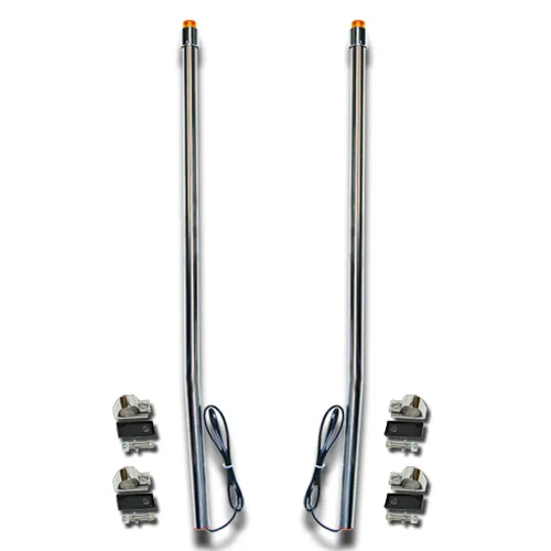 731-121 – BORES GUIDE Bumper Guide, Direct Fit Drill Mount With LED Amber Marker/ Turn Signal Indicator Tip Polished ...